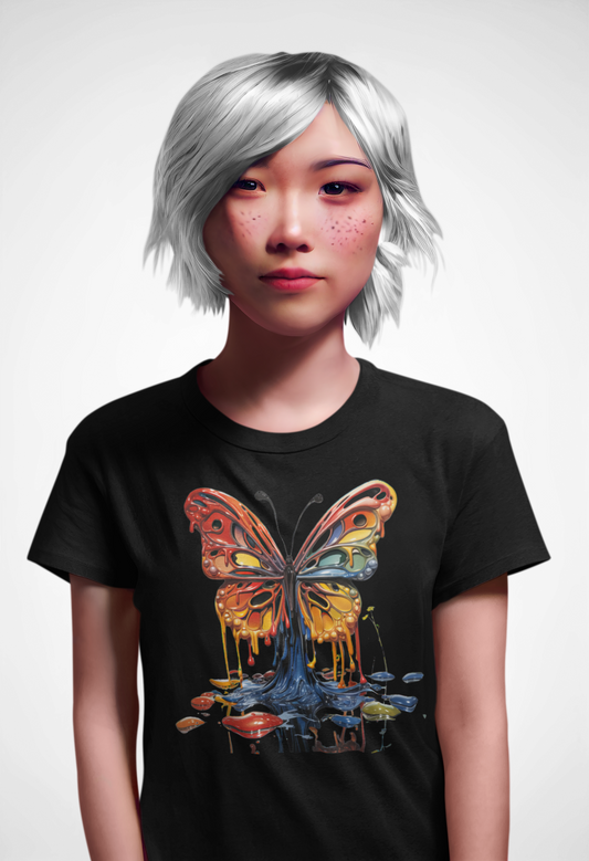 Women's Favorite T-Shirt Pop Surrealism Butterfly Design 008
