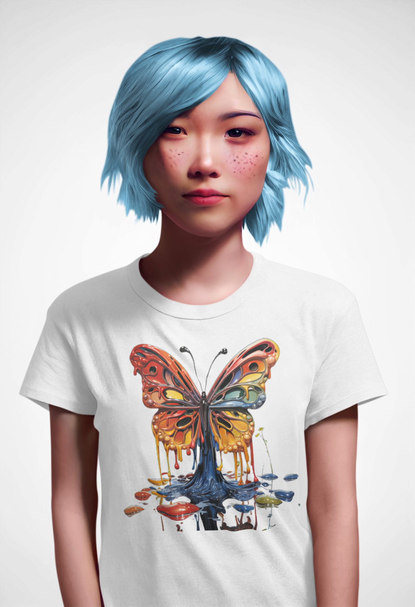 Women's Favorite T-Shirt Pop Surrealism Butterfly Design 008