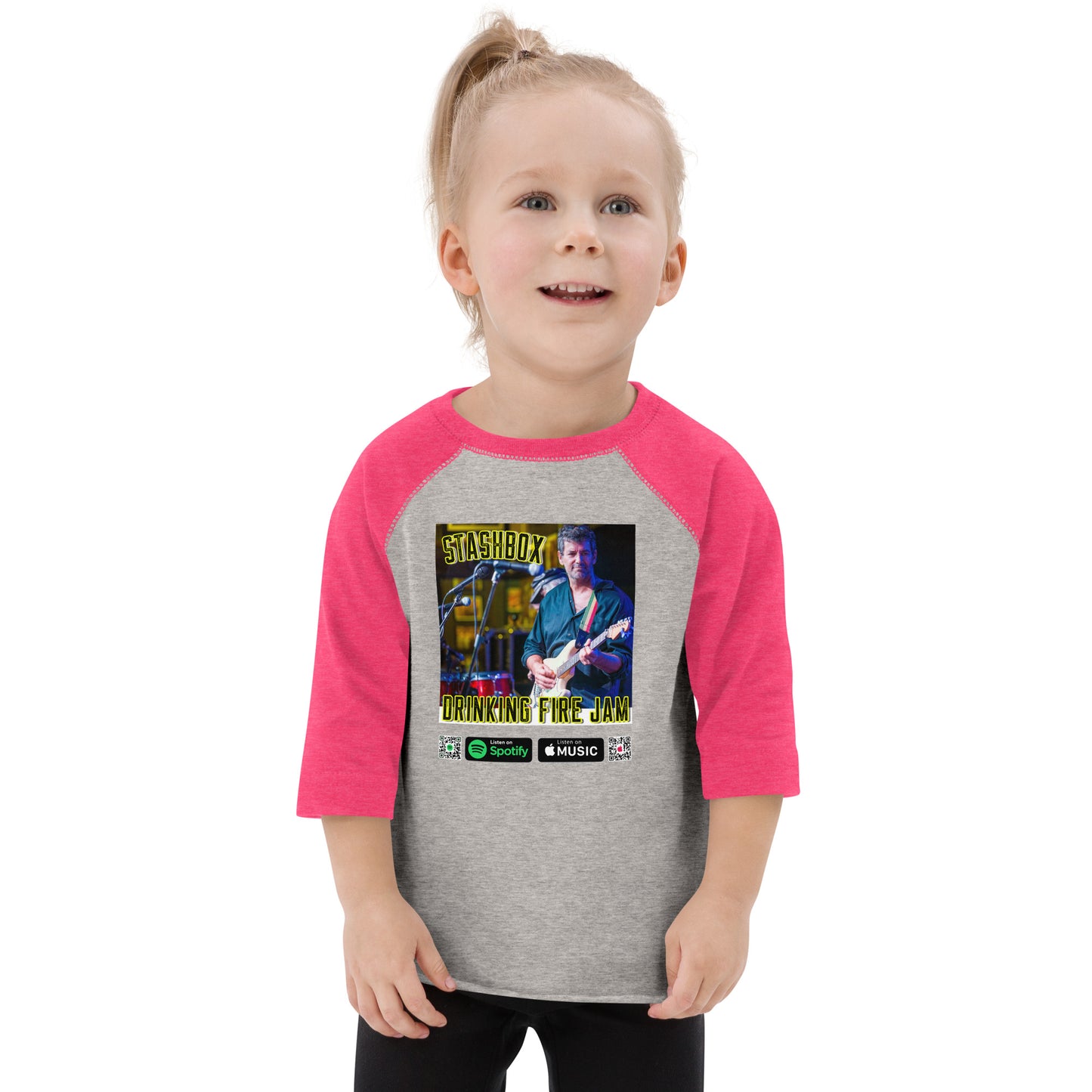 Toddler baseball shirt Drinking Fire Stashbox Design 004