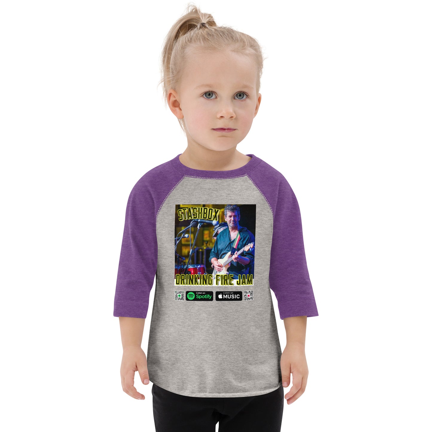 Toddler baseball shirt Drinking Fire Stashbox Design 004