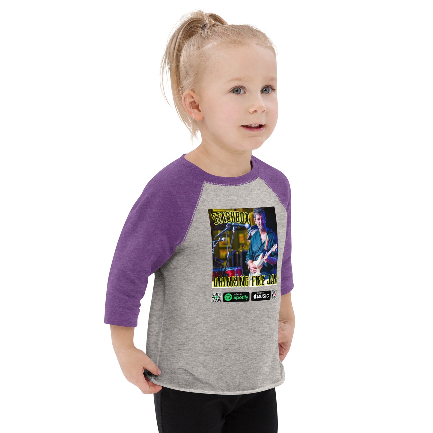 Toddler baseball shirt Drinking Fire Stashbox Design 004