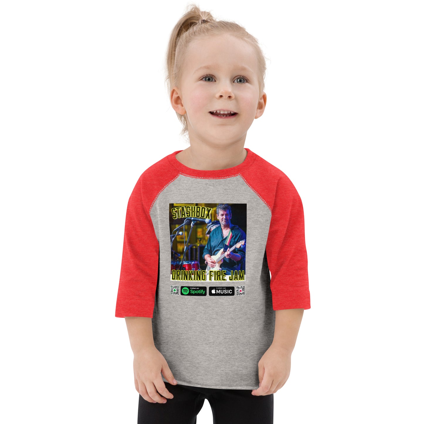 Toddler baseball shirt Drinking Fire Stashbox Design 004
