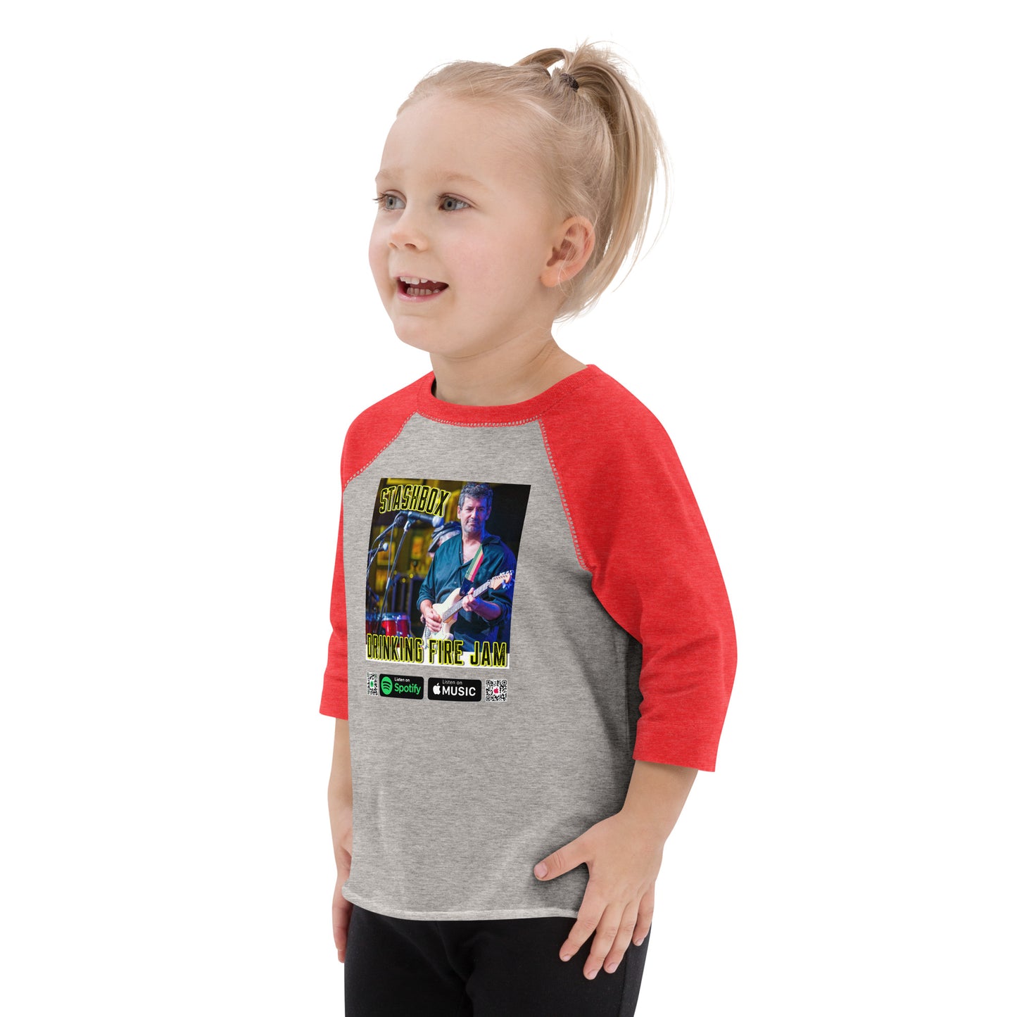 Toddler baseball shirt Drinking Fire Stashbox Design 004