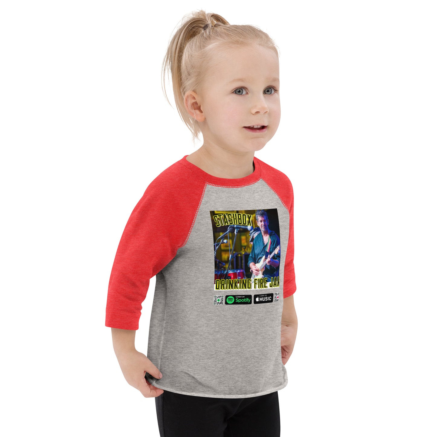 Toddler baseball shirt Drinking Fire Stashbox Design 004