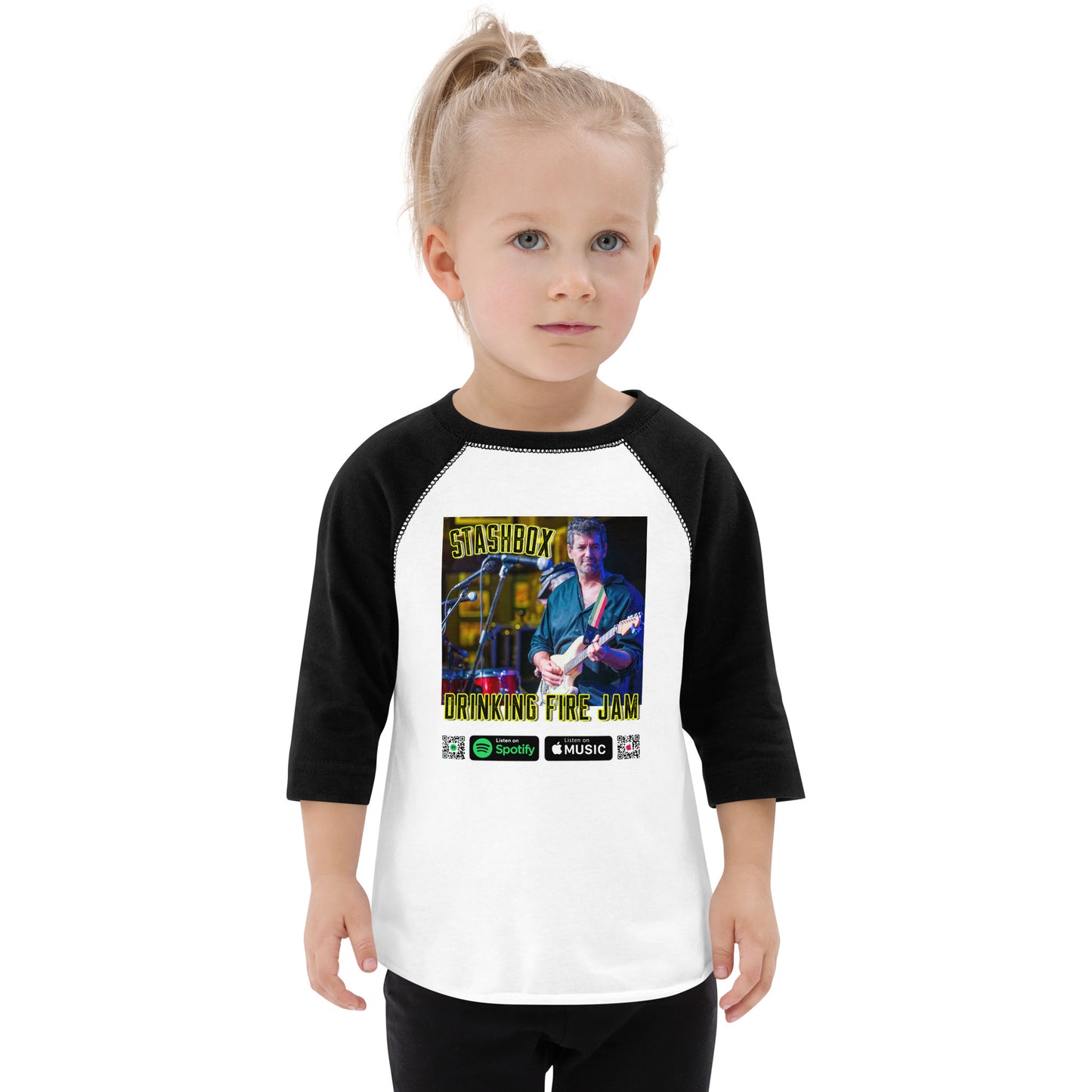 Toddler baseball shirt Drinking Fire Stashbox Design 004