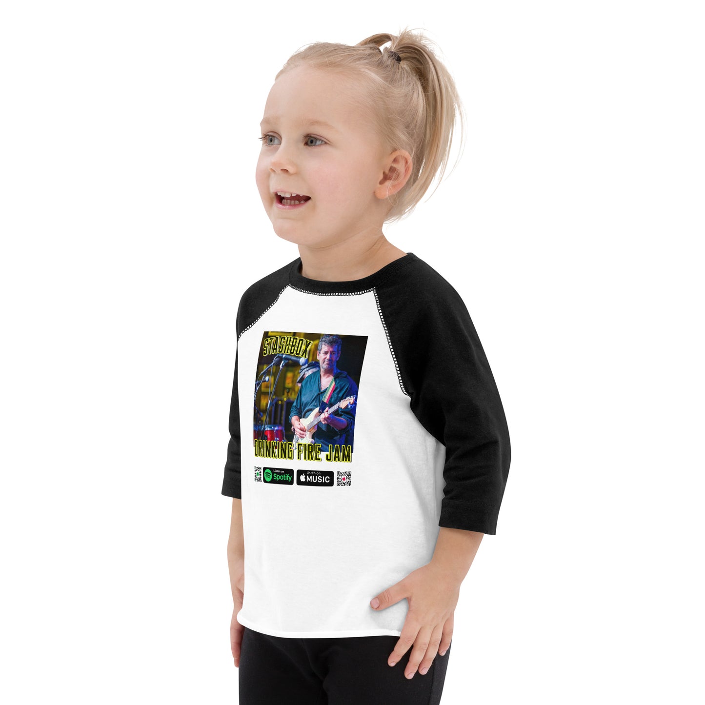 Toddler baseball shirt Drinking Fire Stashbox Design 004