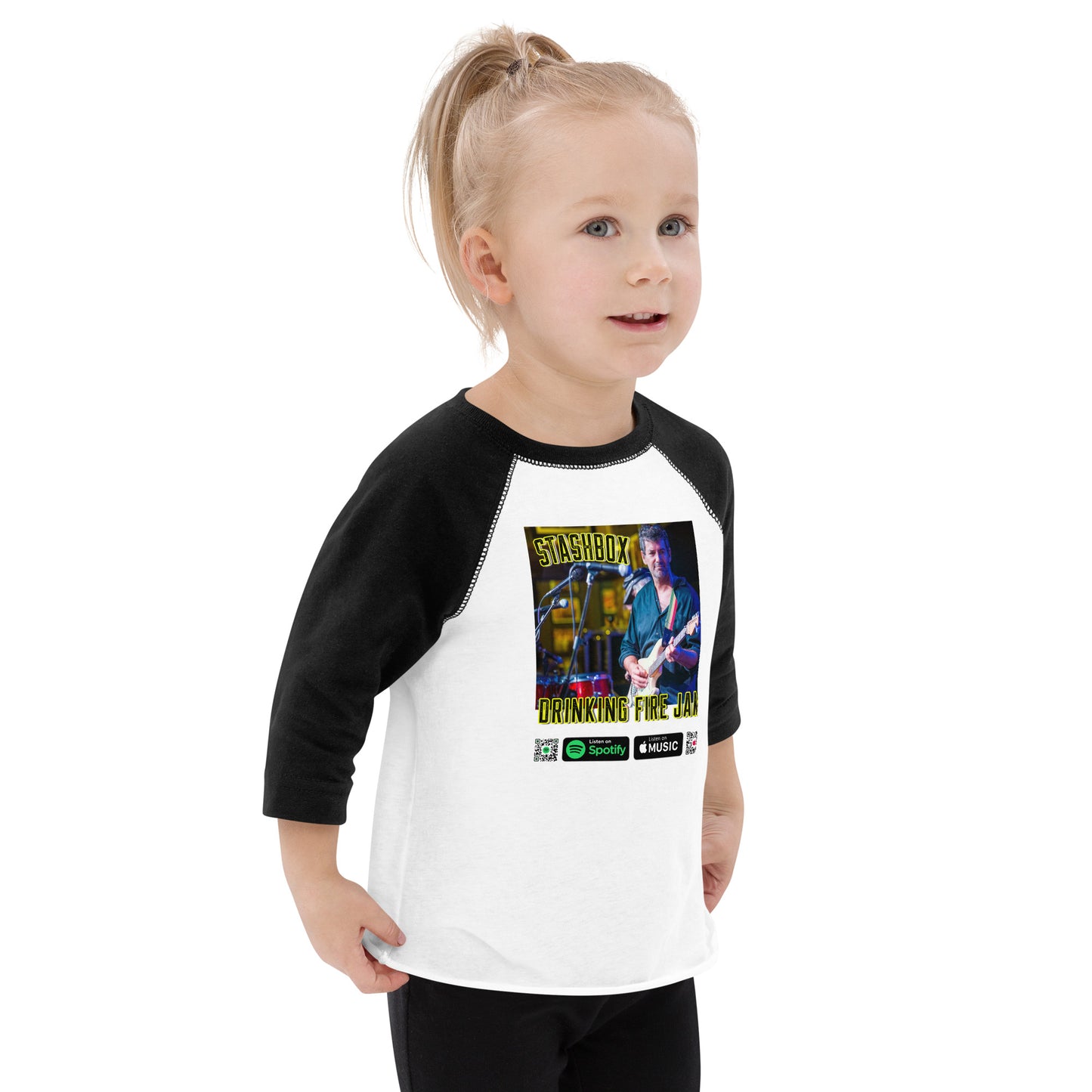 Toddler baseball shirt Drinking Fire Stashbox Design 004