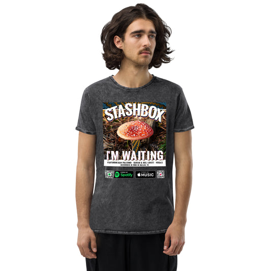 Embrace the mystique with our 'I'm Waiting' Denim T-Shirt, Design #021 by Stashbox. Your fashion, your enchantment, exclusively at Stashbox.ai.