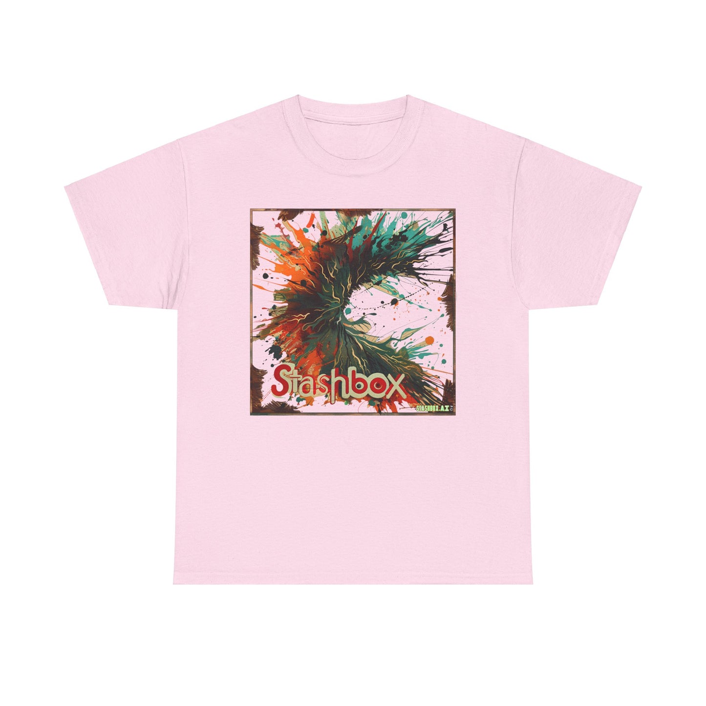 Heavy Cotton Tshirt Psychedelic Stashbox Color Ultra Splatter Art 008