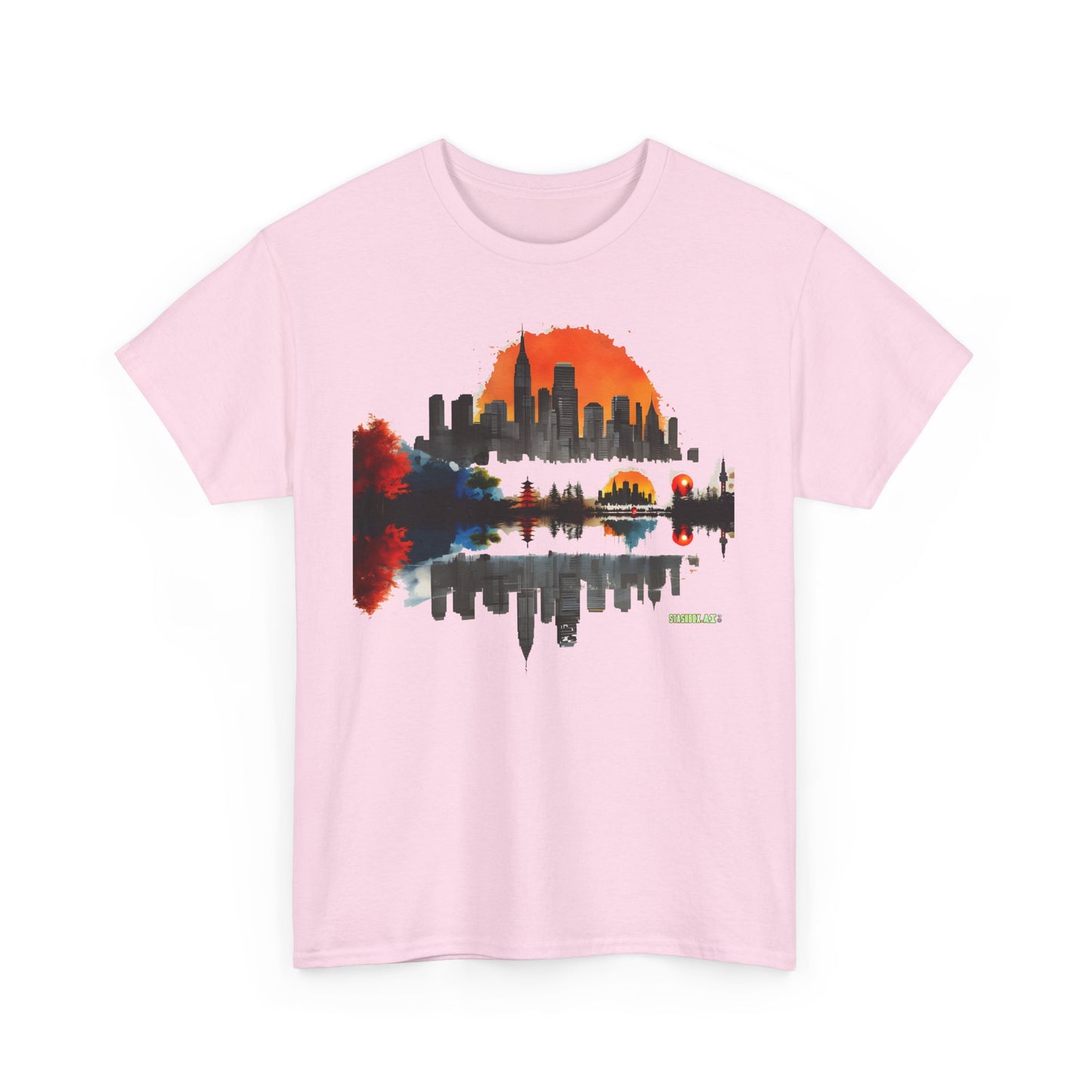 Unisex Heavy Cotton Tee New York Abstract Art 010