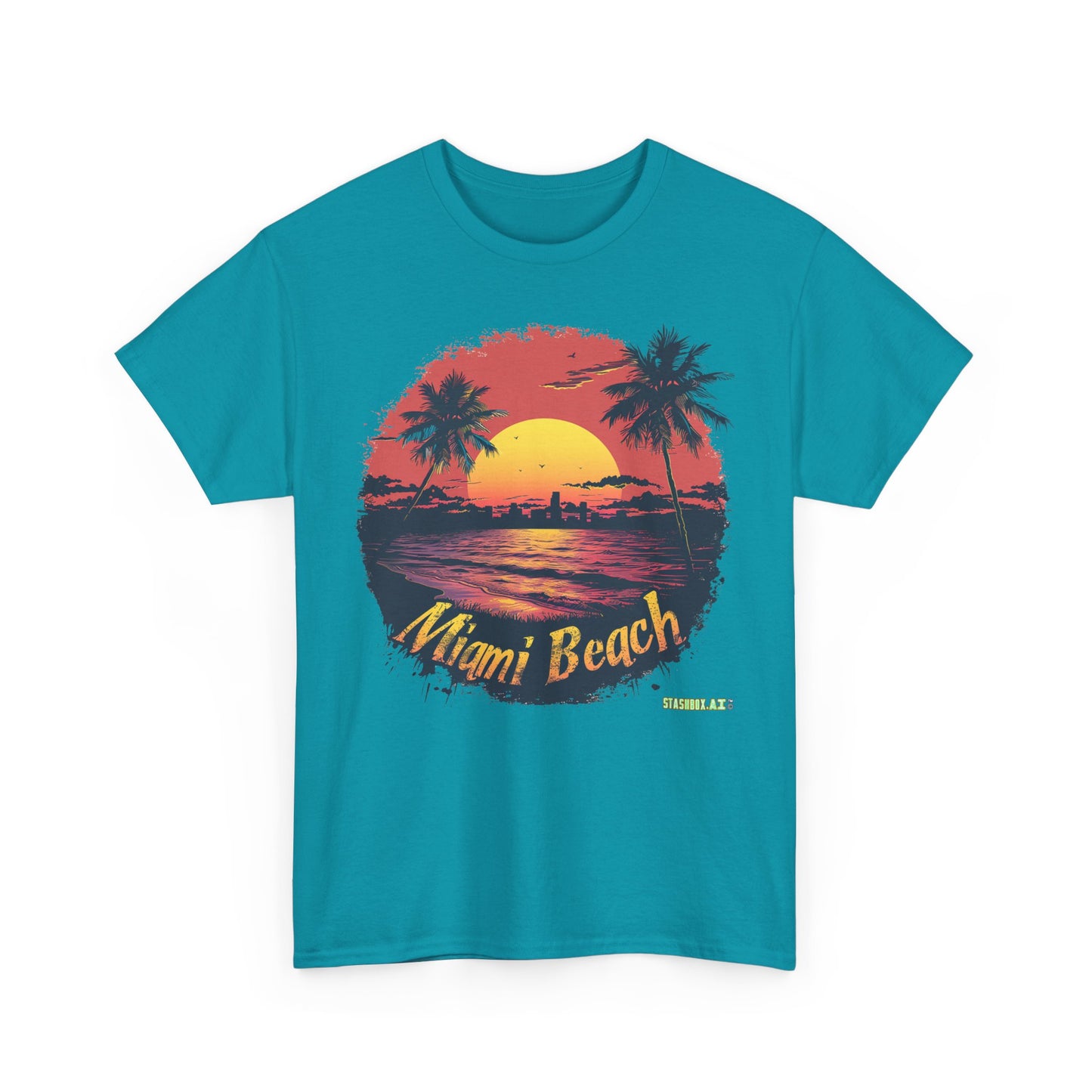 Unisex Heavy Cotton Miami TShirt Design 09