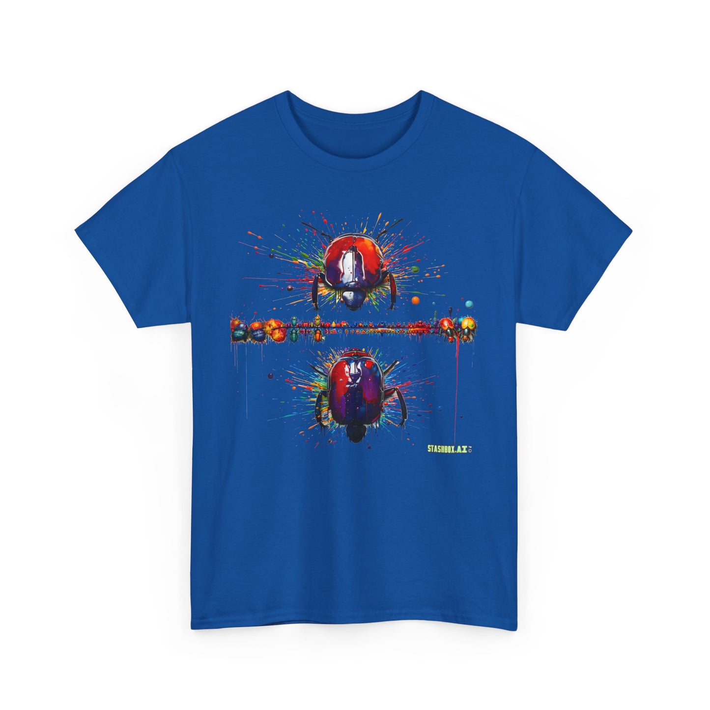 Unisex Adult Size Heavy Cotton Tee Colorful Bugs 005 T-Shirt