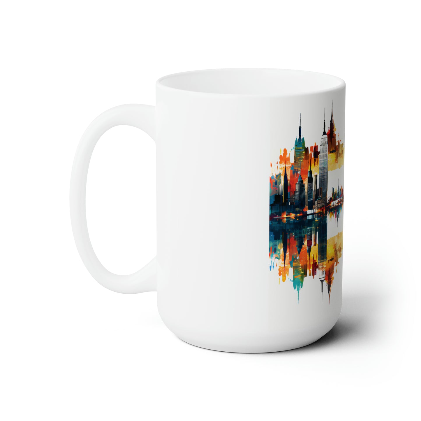 15oz NYC Skyline Coffee Mug - Stashbox Watercolor Art