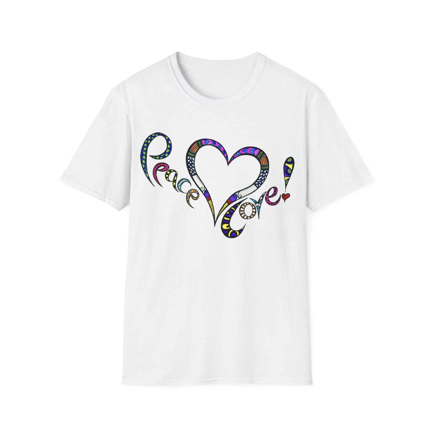 Peace Love - Unisex Softstyle T-Shirt - Bobby Nathan Band Design #001