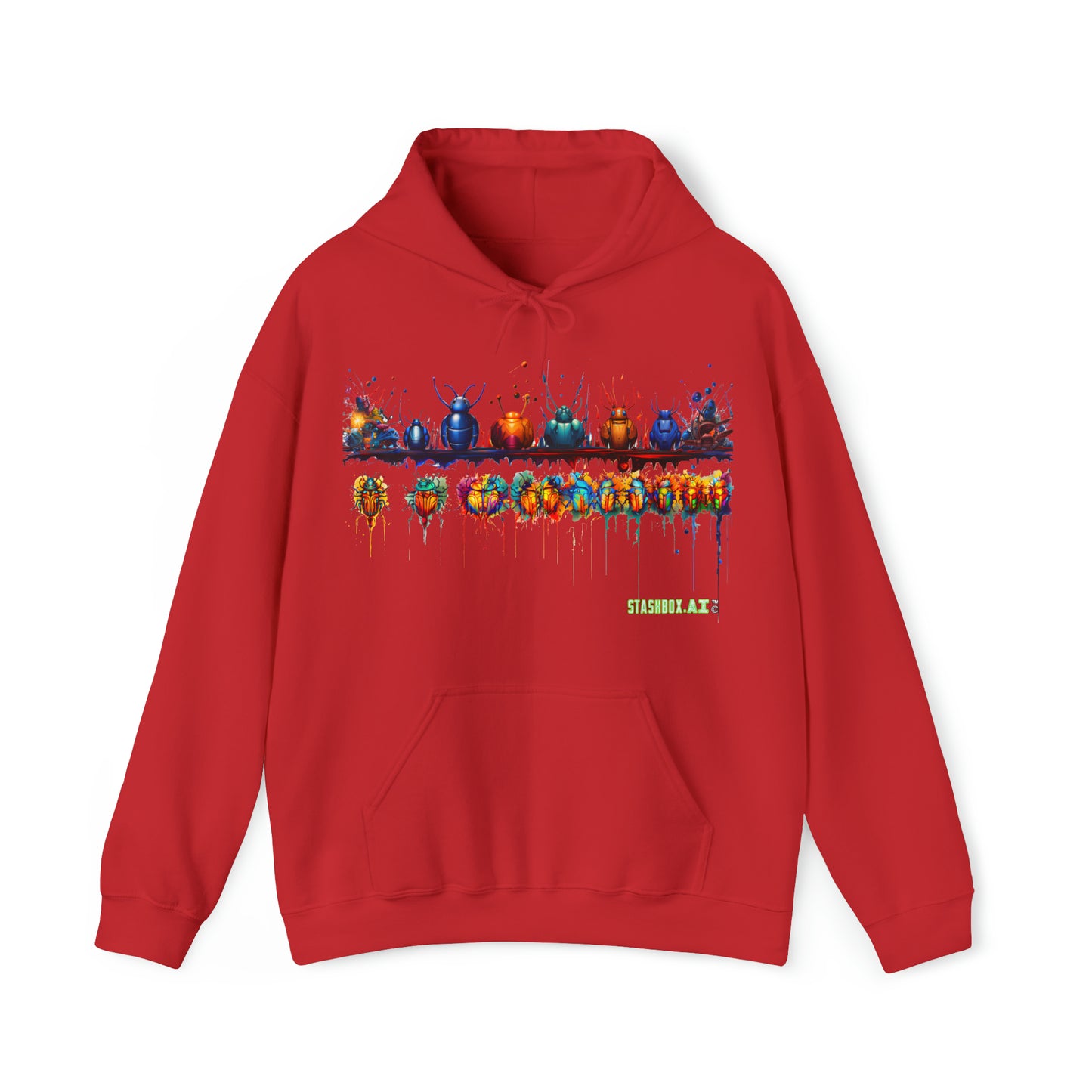 Unisex Heavy Blend™ Hooded Sweatshirt Colorful Bugs 001