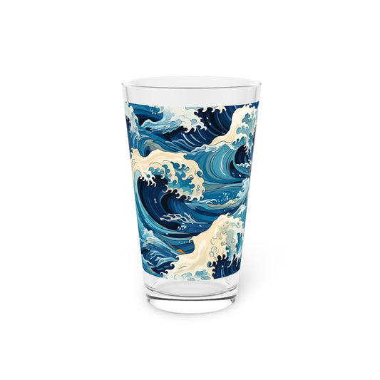 Elevate your sipping experience with our Waves Pint Glass, 16oz, featuring the captivating Waves Design #002. Dive into coastal vibes and exclusive craftsmanship, only by Stashbox.