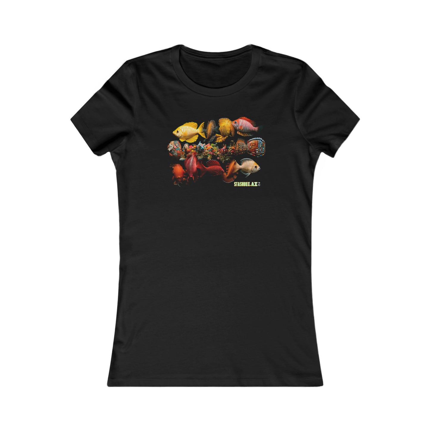 Women's Favorite T-Shirt Colorful Fish Knolling  004