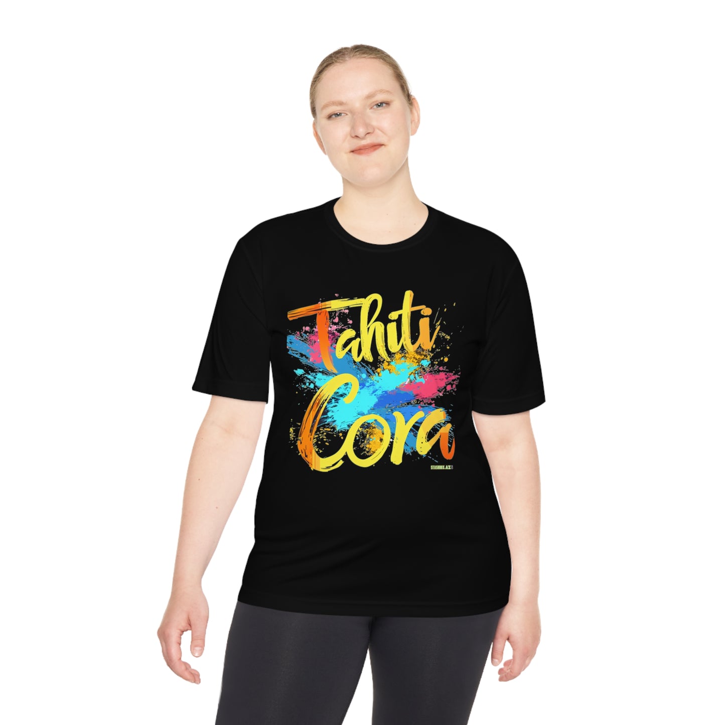 Unisex Moisture Wicking Tee Tahiti Cora Logo 003