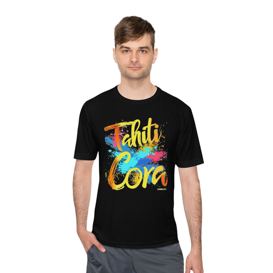 Unisex Moisture Wicking Tee Tahiti Cora Logo 003