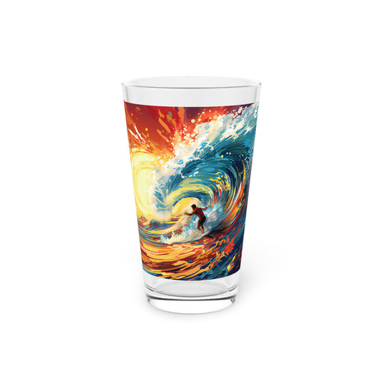 Dive into the artistry with our Colorful Paint Drip Art on Drum Kit Pint Glass, 16oz. Psychedelic Music Design #006. A sip of creativity, exclusively at Stashbox.ai.