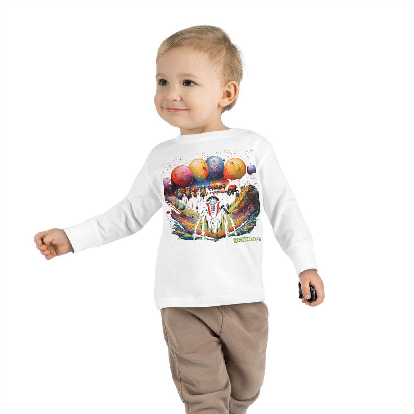 Toddler Long Sleeve Tee Colorful Fun Bugs 003 T-Shirt