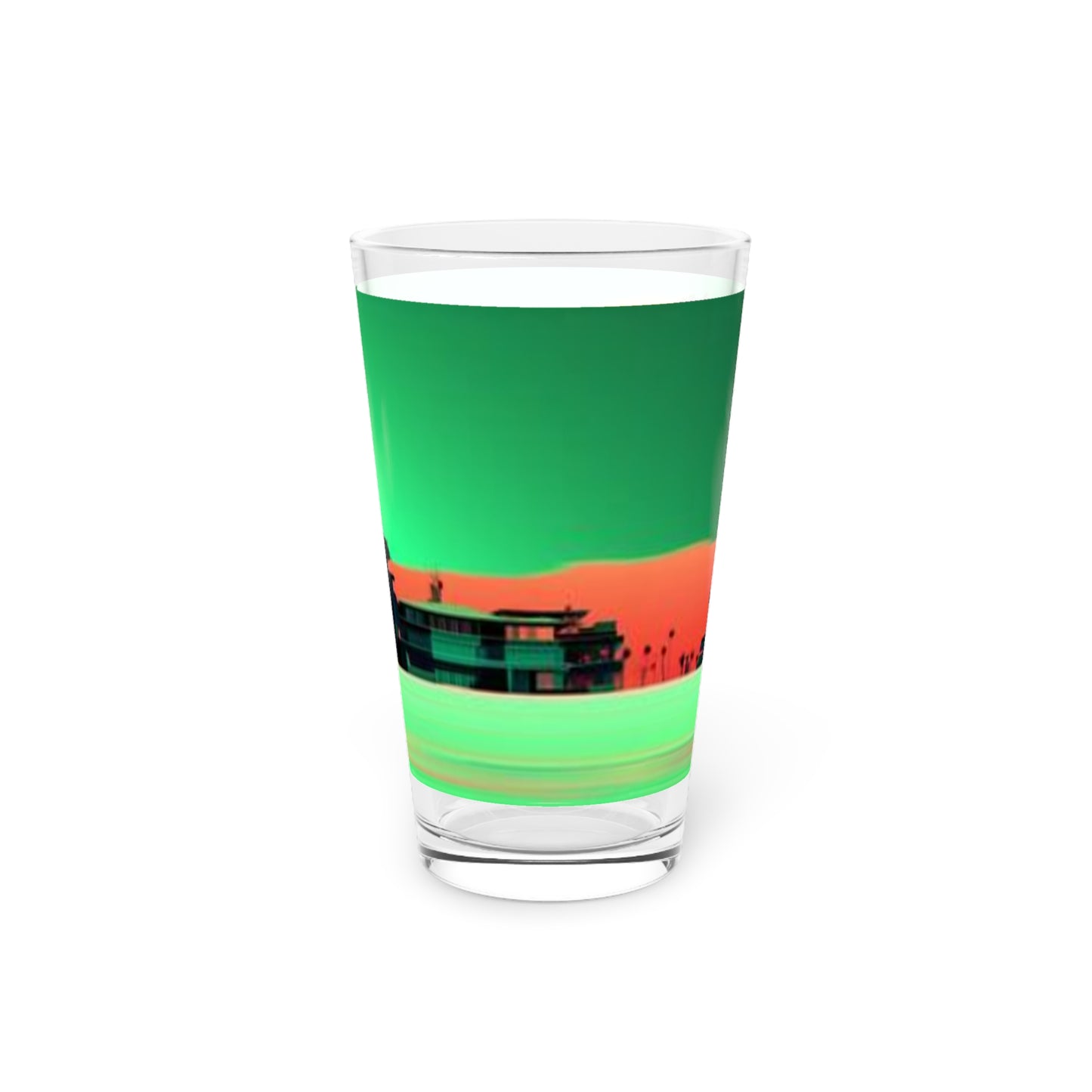 Pint Glass, 16oz Miami Inspired Architecture 004