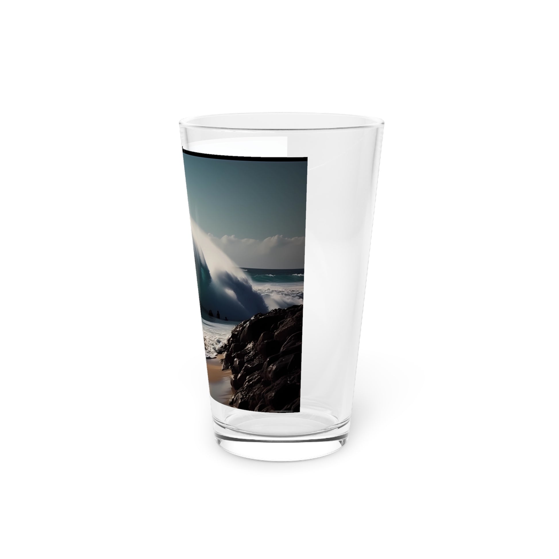 Ride the waves of creativity with Pipeline: North Shore, Oahu Perfect Wave Pint Glass. Surf artistry meets reality, exclusively at Stashbox.ai.