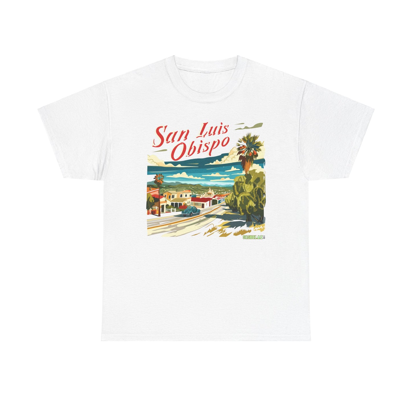 Unisex Heavy Cotton TShirt San Luis Obispo Design 005