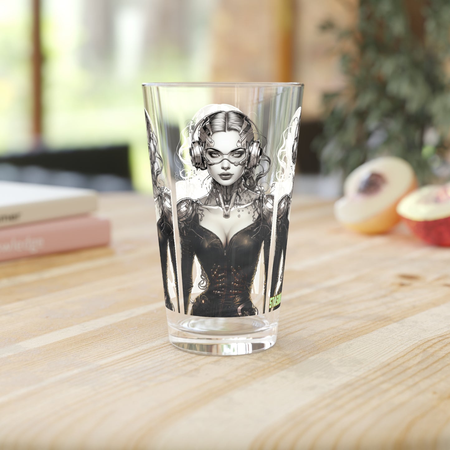 Silver Stunner - Pint Glass, 16oz - Stashbox Character Design #001