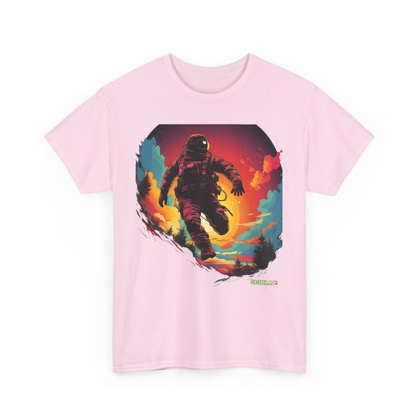 T-Shirt Heavy Cotton Unisex - Colorful Astronaut 001