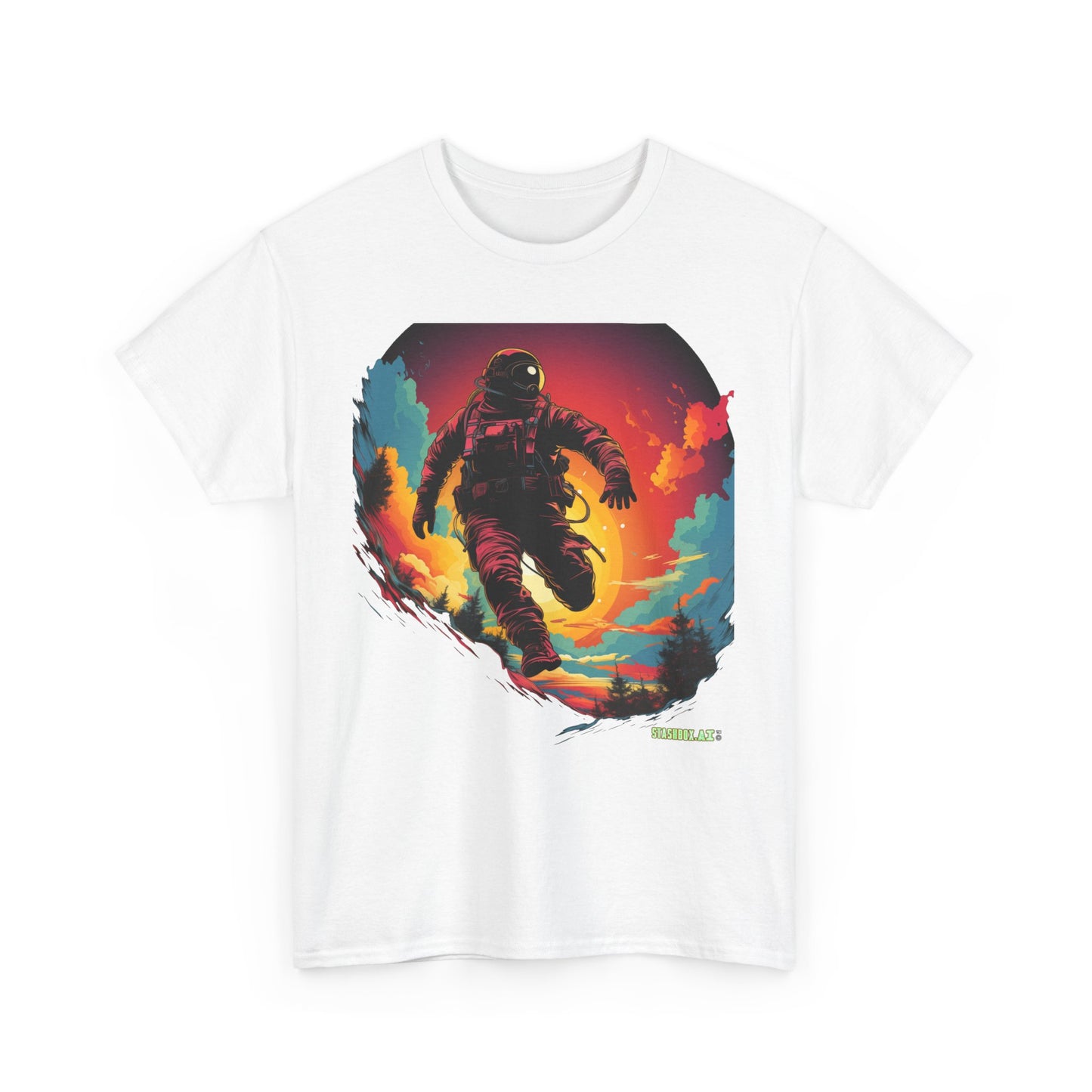 T-Shirt Heavy Cotton Unisex - Colorful Astronaut 001