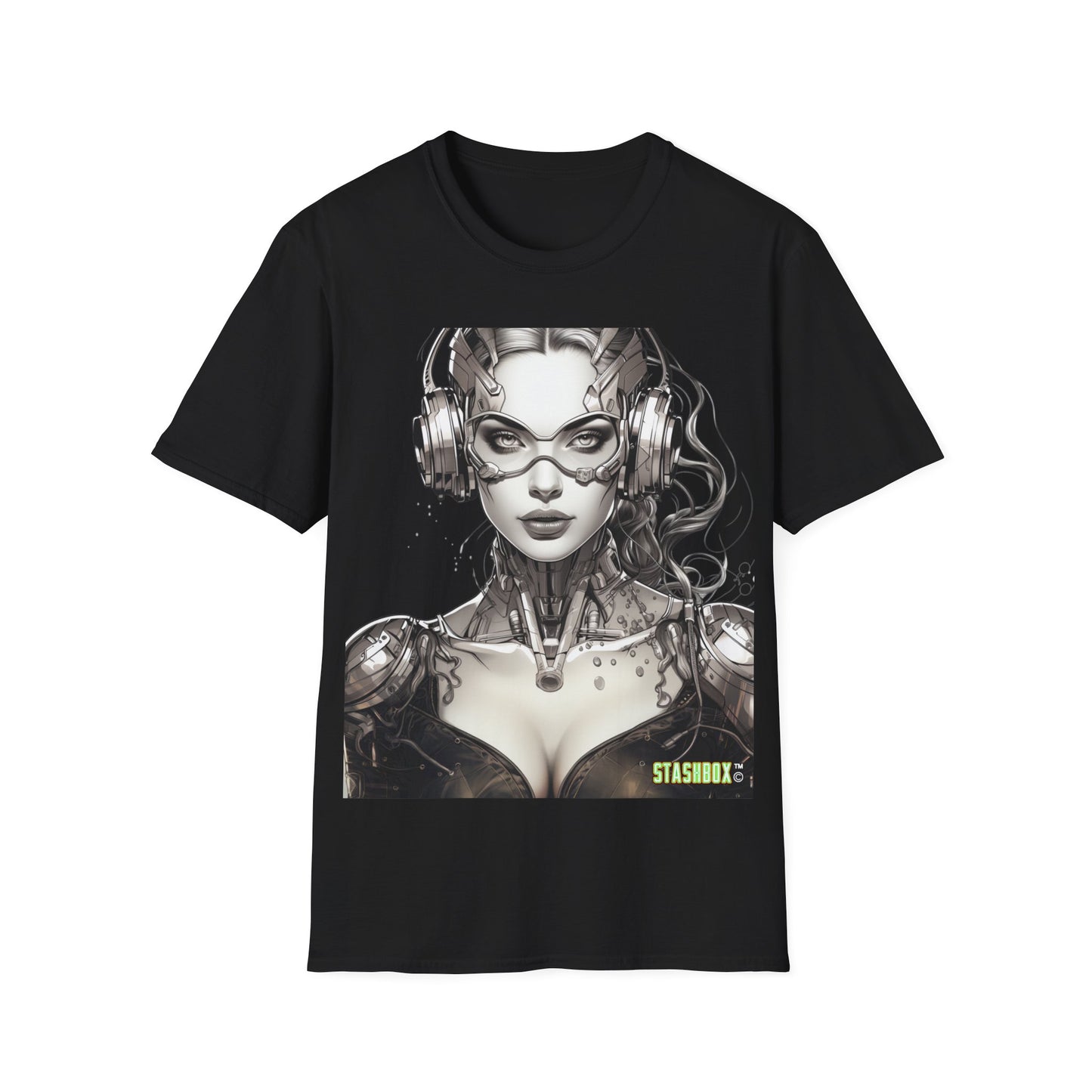 Silver Stunner 001 Unisex Softstyle T-Shirt #Stashbox Character Design #001