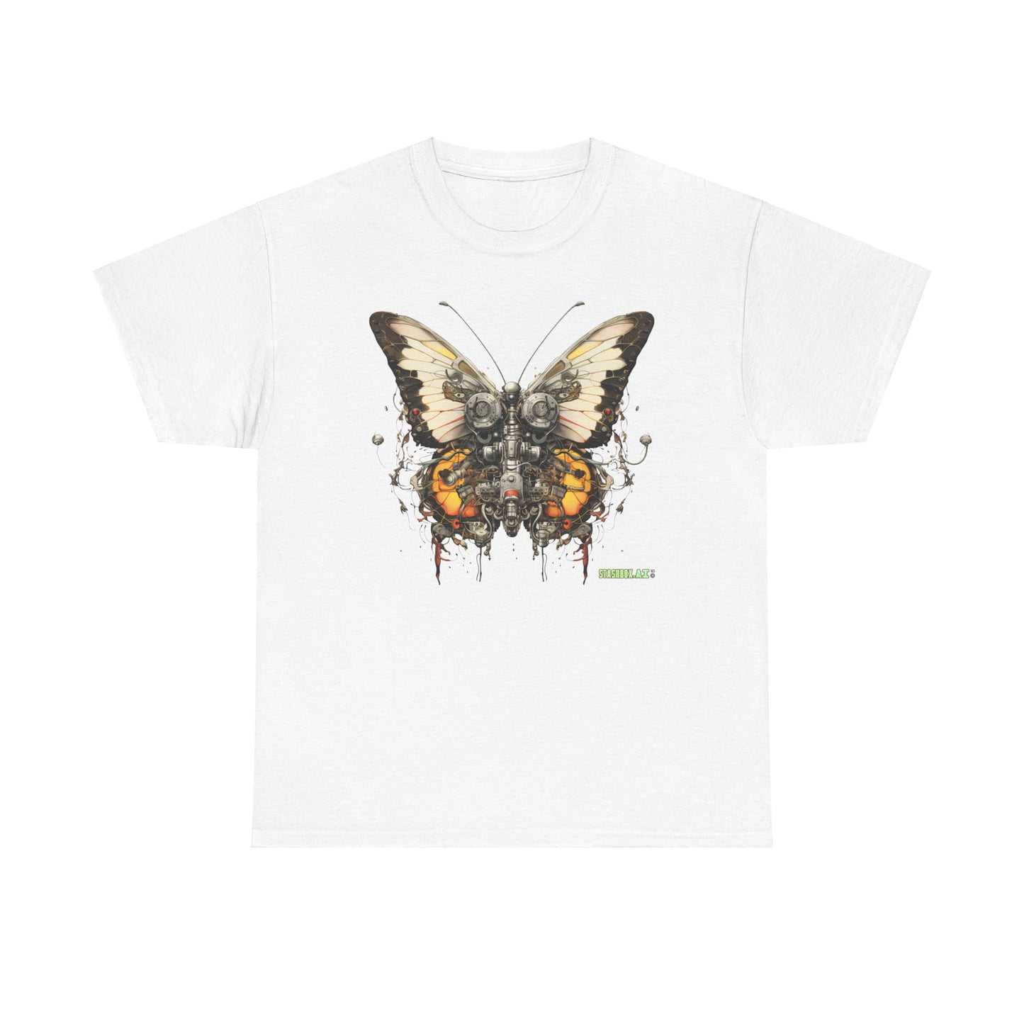 Unisex Heavy Cotton Abstract Butterfly Bio Punk T-Shirt 002