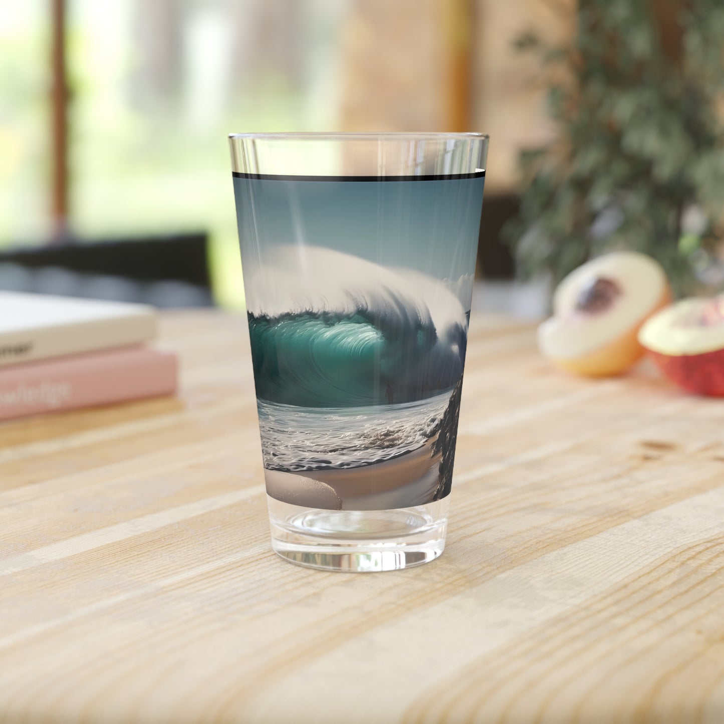 Ride the waves of creativity with Pipeline: North Shore, Oahu Perfect Wave Pint Glass. Surf artistry meets reality, exclusively at Stashbox.ai.