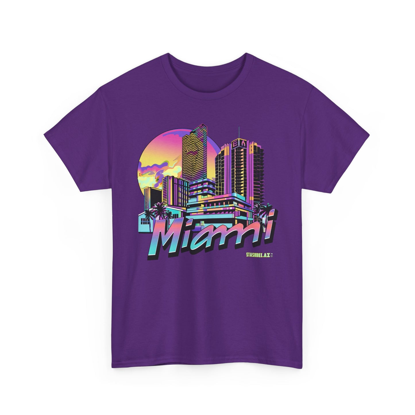 Unisex Heavy Cotton Miami TShirt Design 07