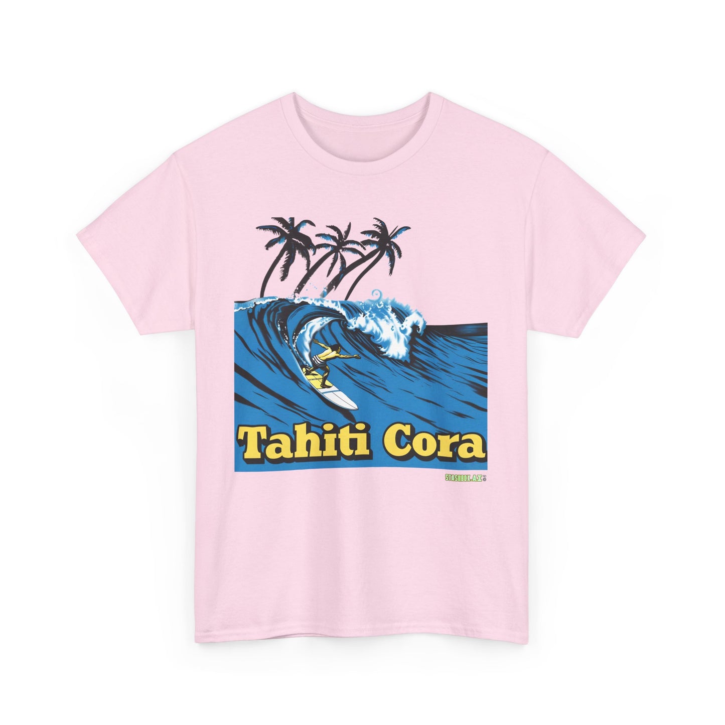 Unisex Heavy Cotton T-Shirt  Tahiti Cora Surfing Logo 002