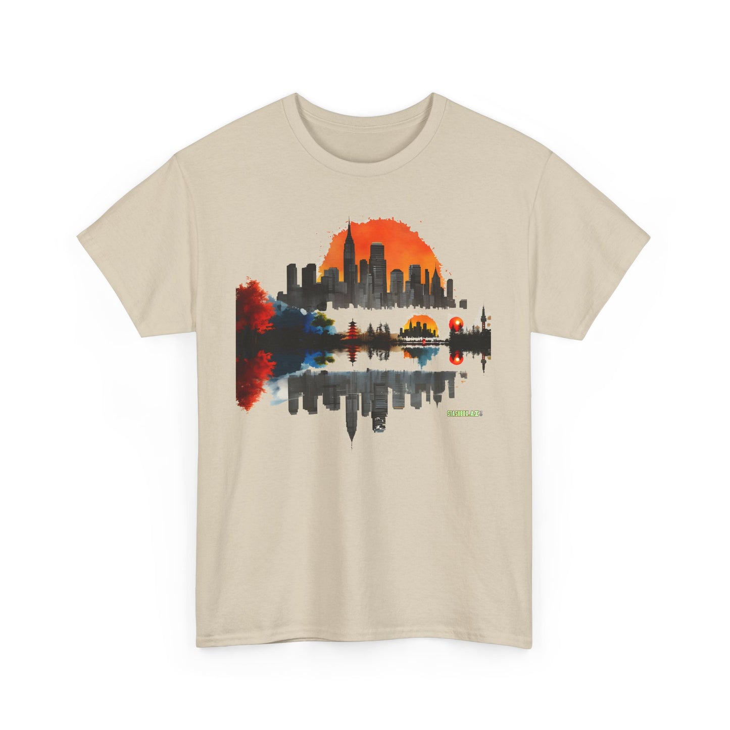 Unisex Heavy Cotton Tee New York Abstract Art 010