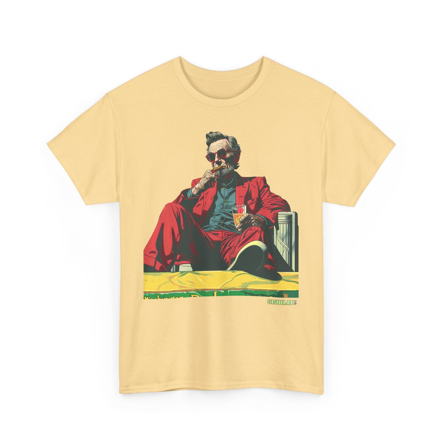 Unisex Heavy Cotton TShirt Abe Lincoln Washington DC 009