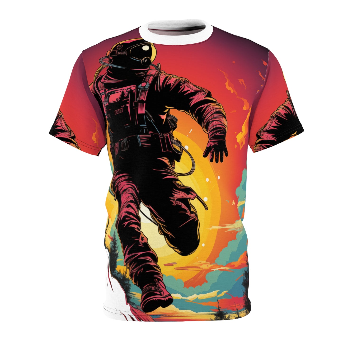 Unisex Cut & Sew Tee (AOP) Astronaut 001