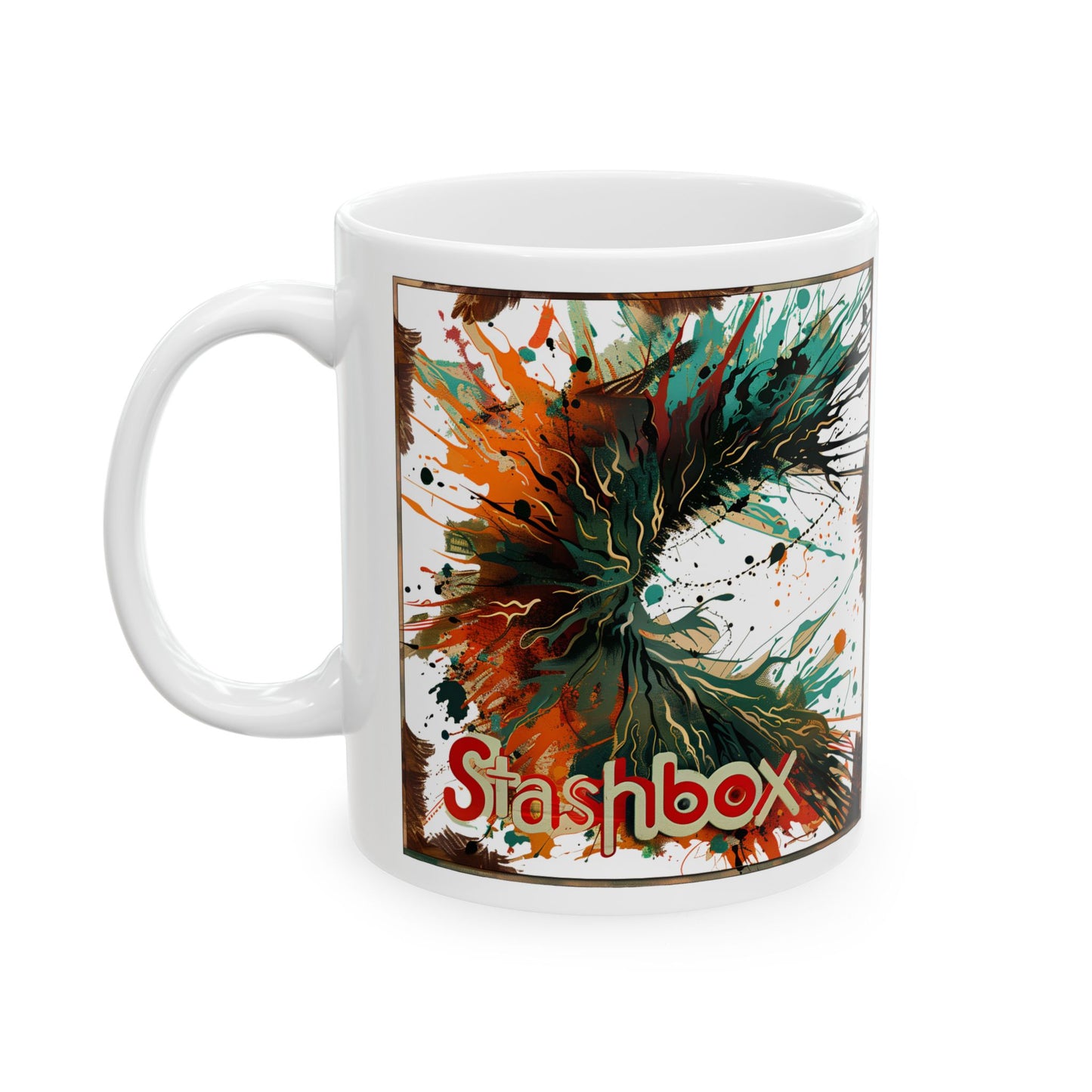 Stashbox Psychedelic Art & Rocker Girl Ceramic Mug, (11oz)