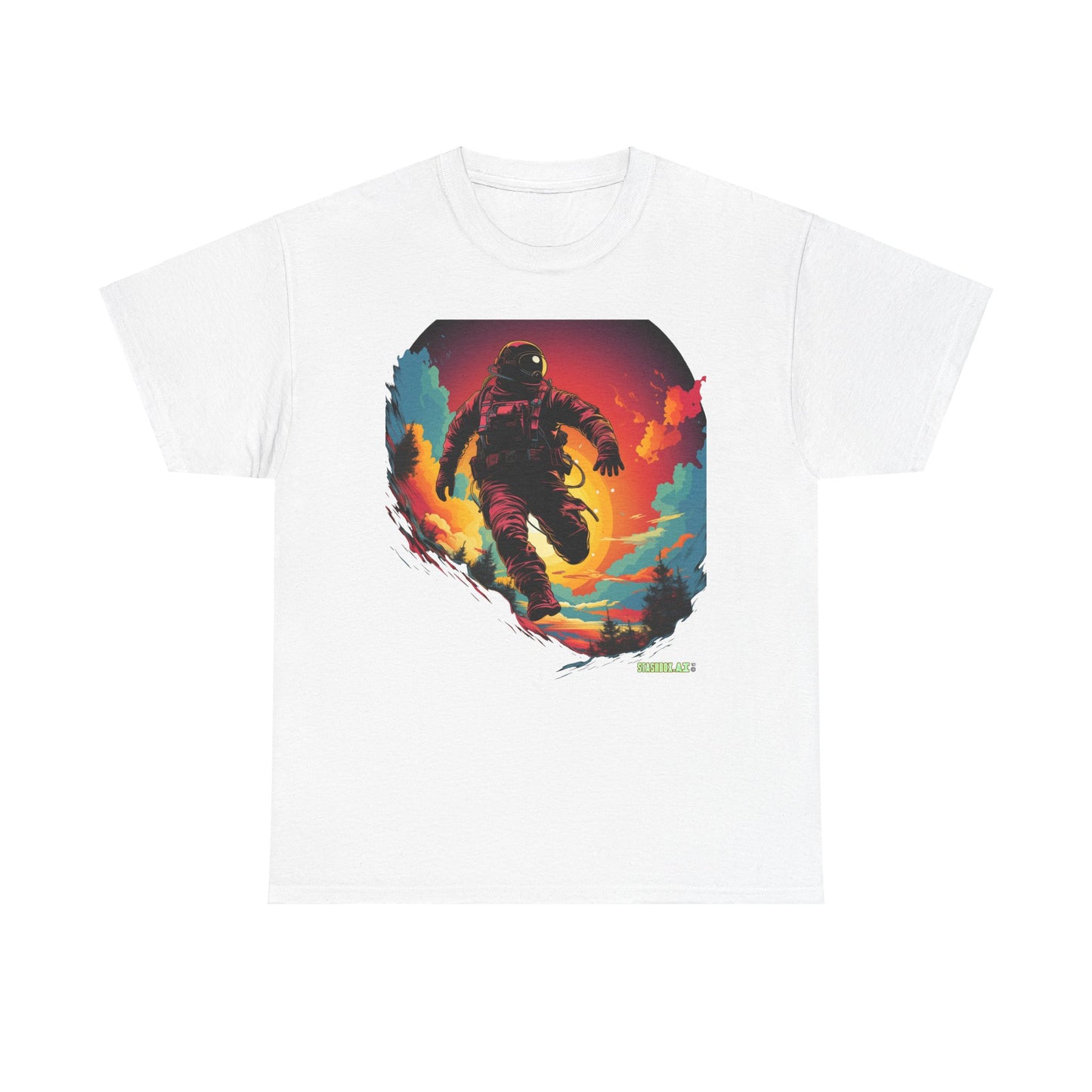 T-Shirt Heavy Cotton Unisex - Colorful Astronaut 001