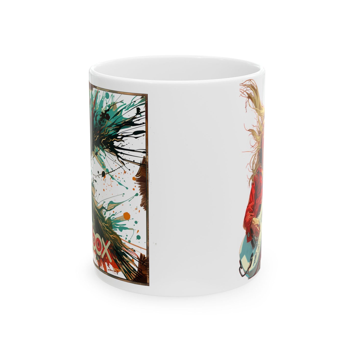 Stashbox Psychedelic Art & Rocker Girl Ceramic Mug, (11oz)