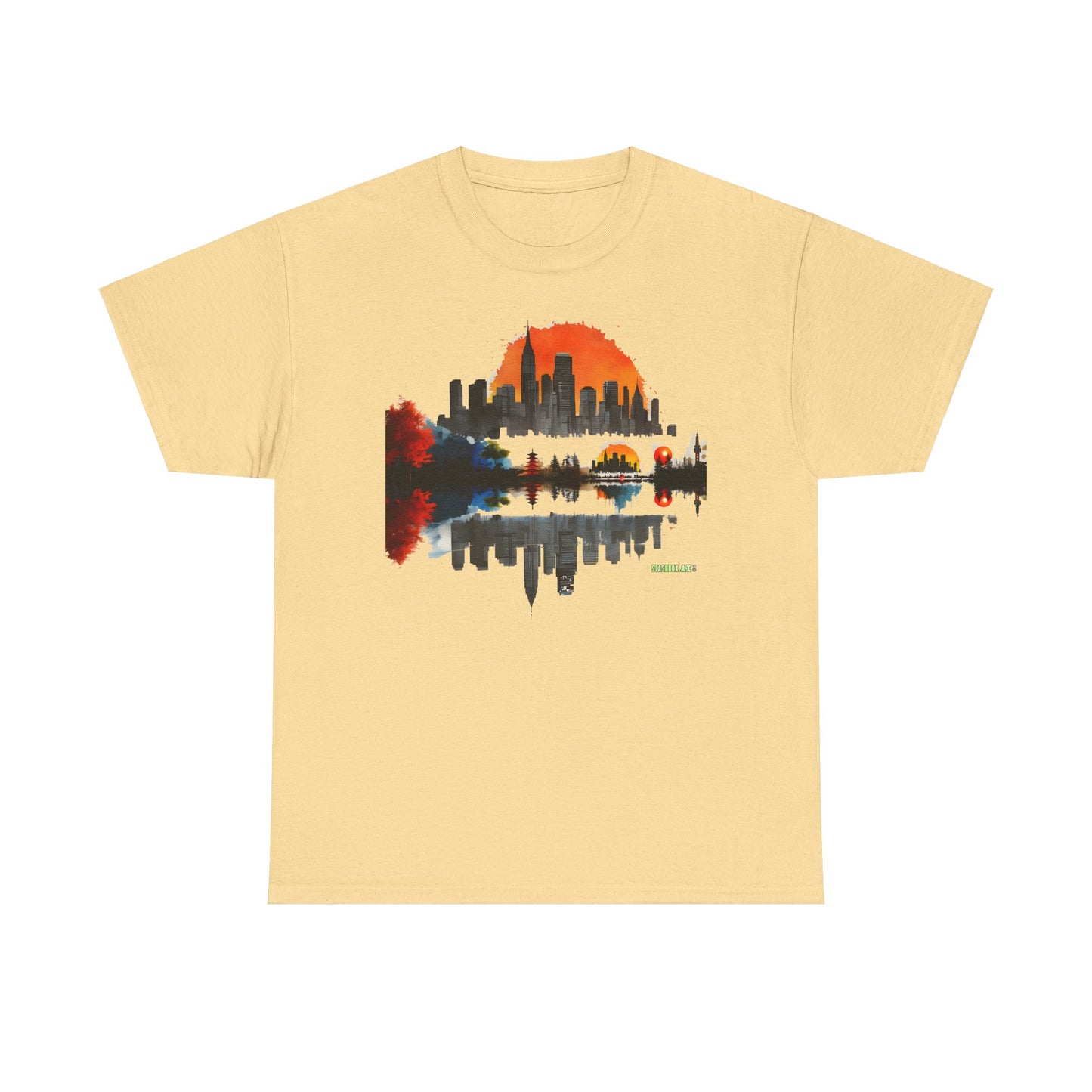 Unisex Heavy Cotton Tee New York Abstract Art 010