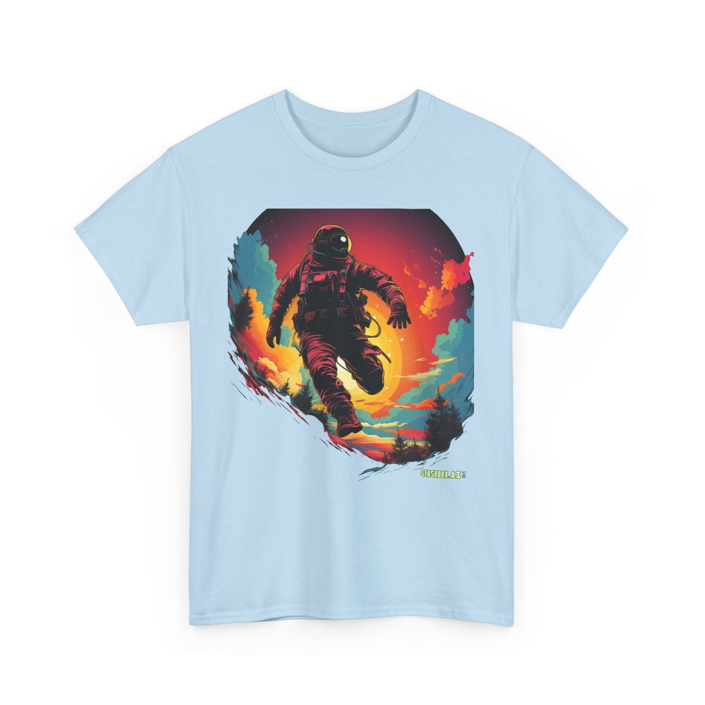 T-Shirt Heavy Cotton Unisex - Colorful Astronaut 001