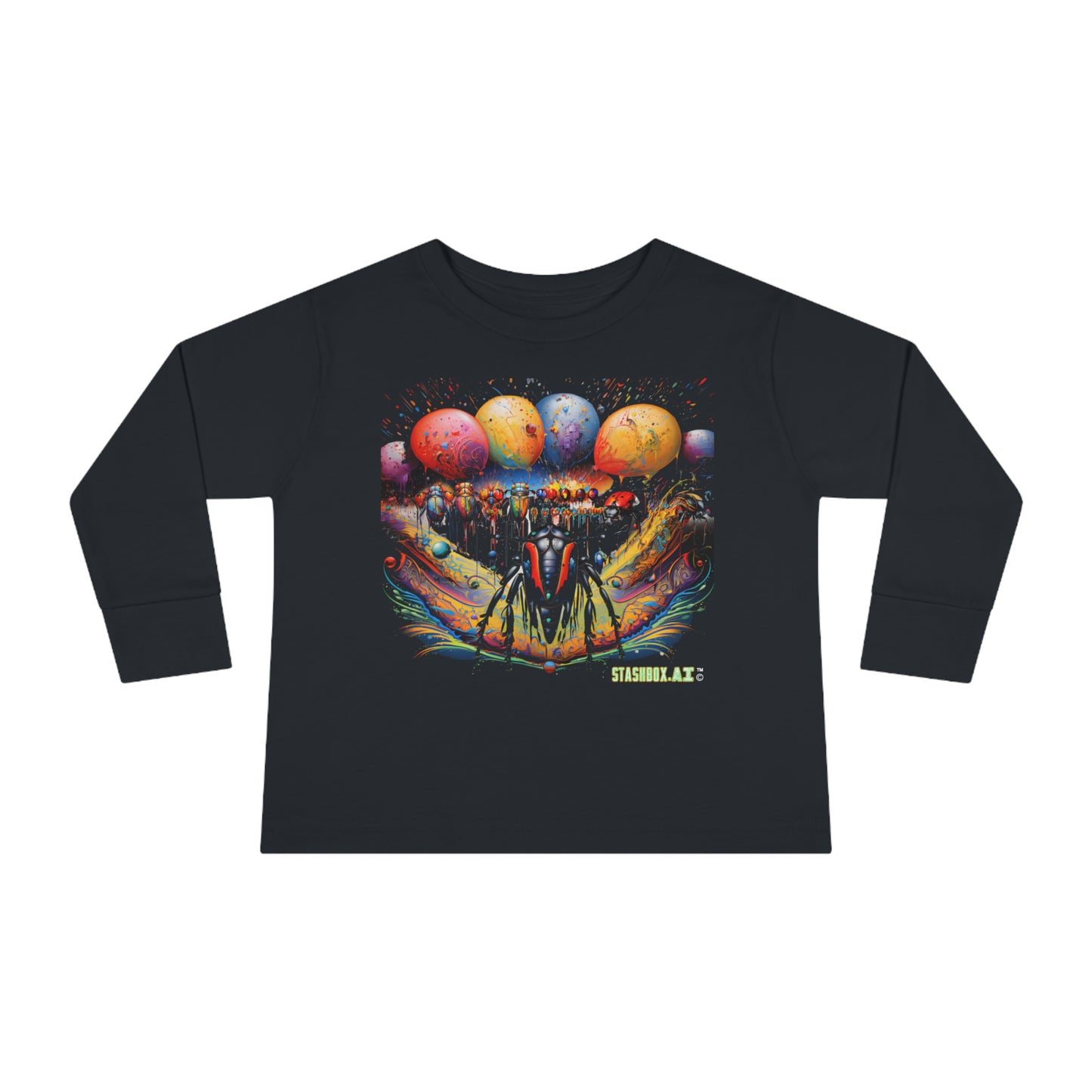 Toddler Long Sleeve Tee Colorful Fun Bugs 003 T-Shirt