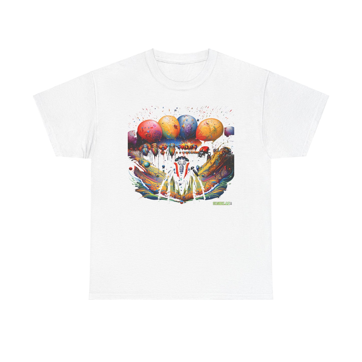 Unisex Adult Size Heavy Cotton Tee Colorful Bugs 003 T-Shirt