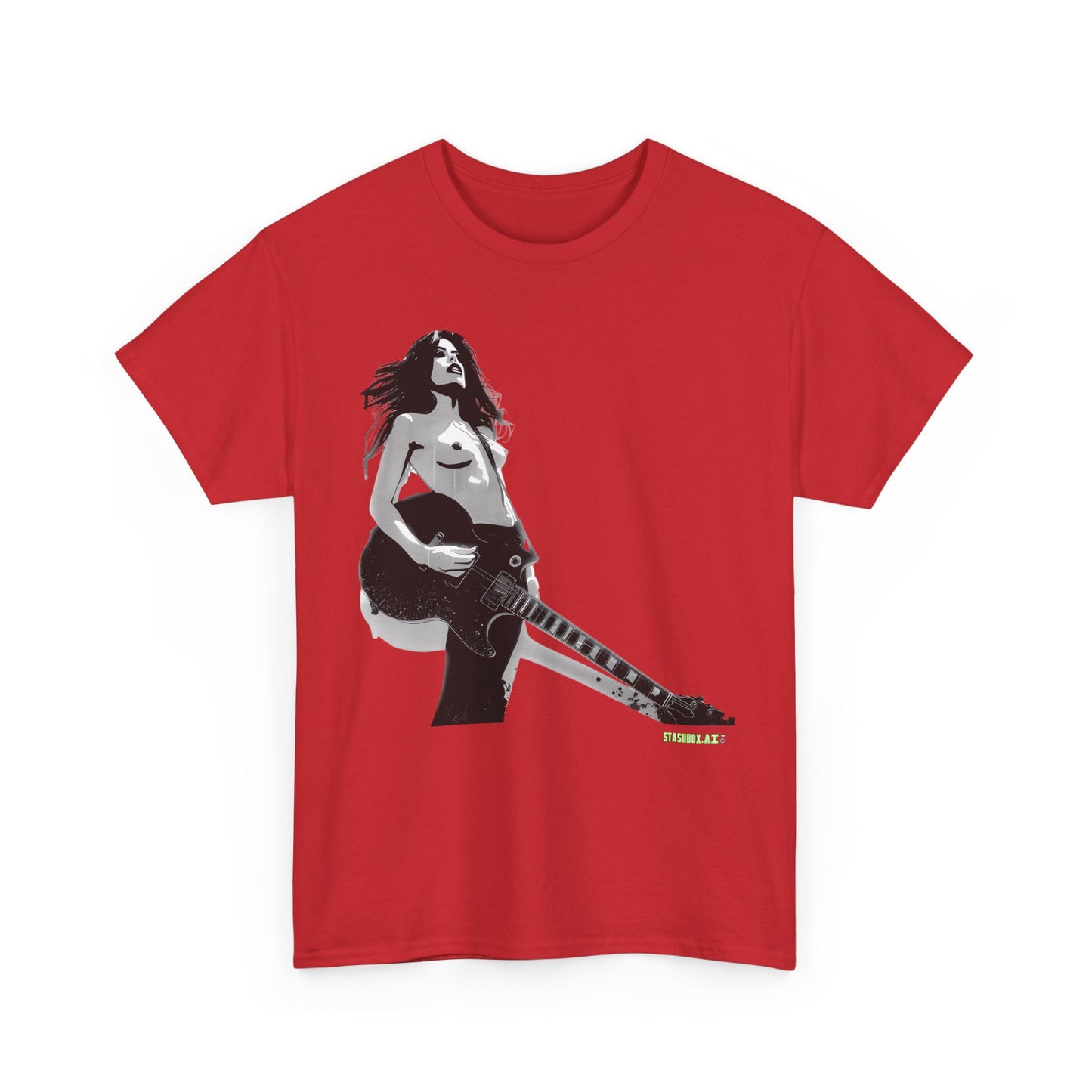 Unisex Heavy Cotton T-Shirt  Girl Guitar N1