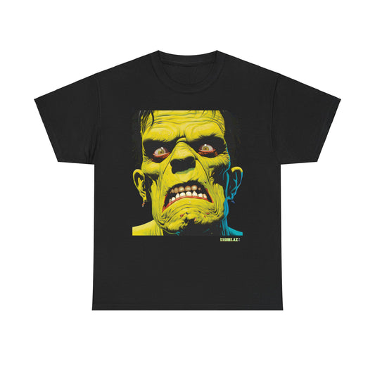 Unisex Heavy Cotton Tee Frankenstein Face #001