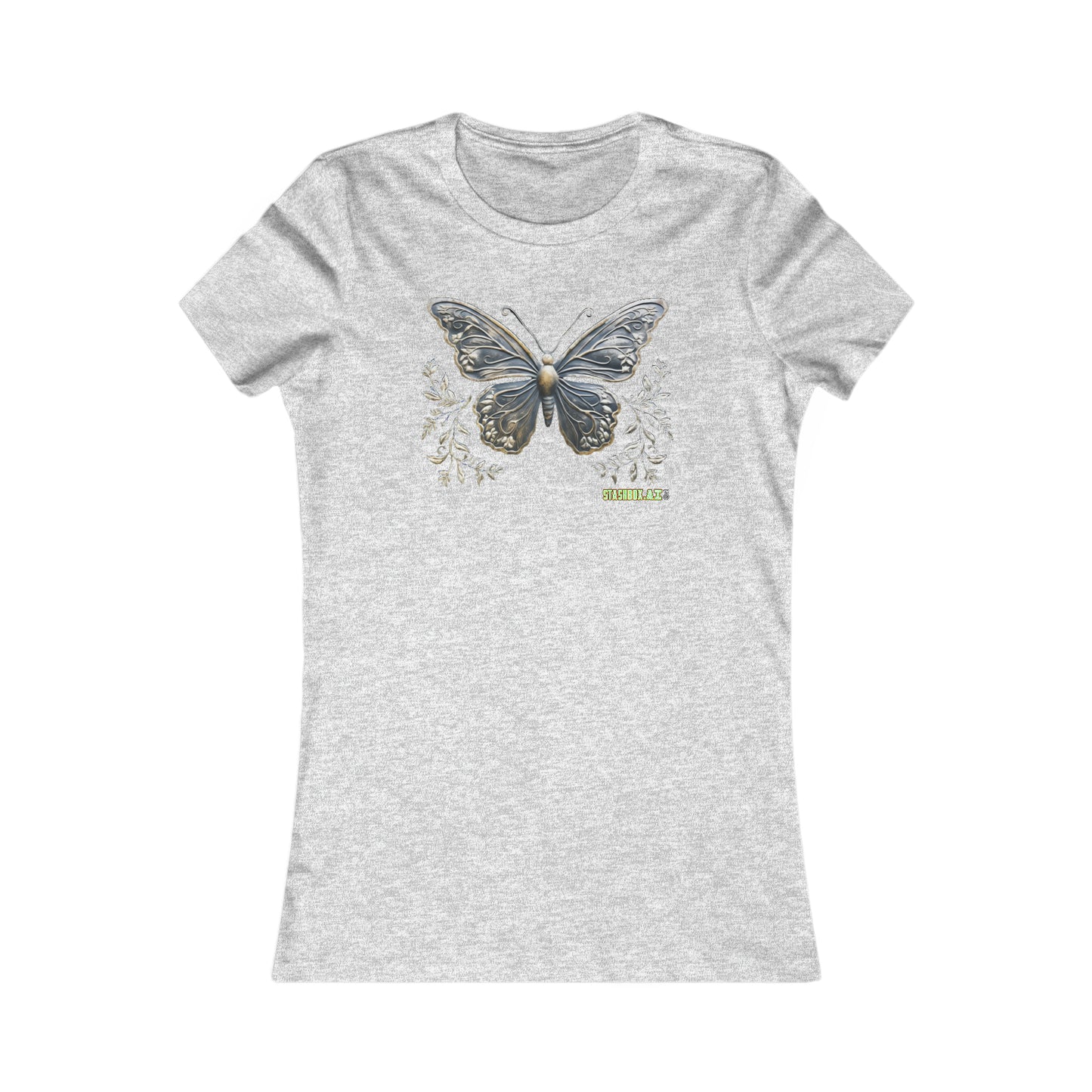 Women's Favorite T-Shirt Bronze Butterfly Design 015