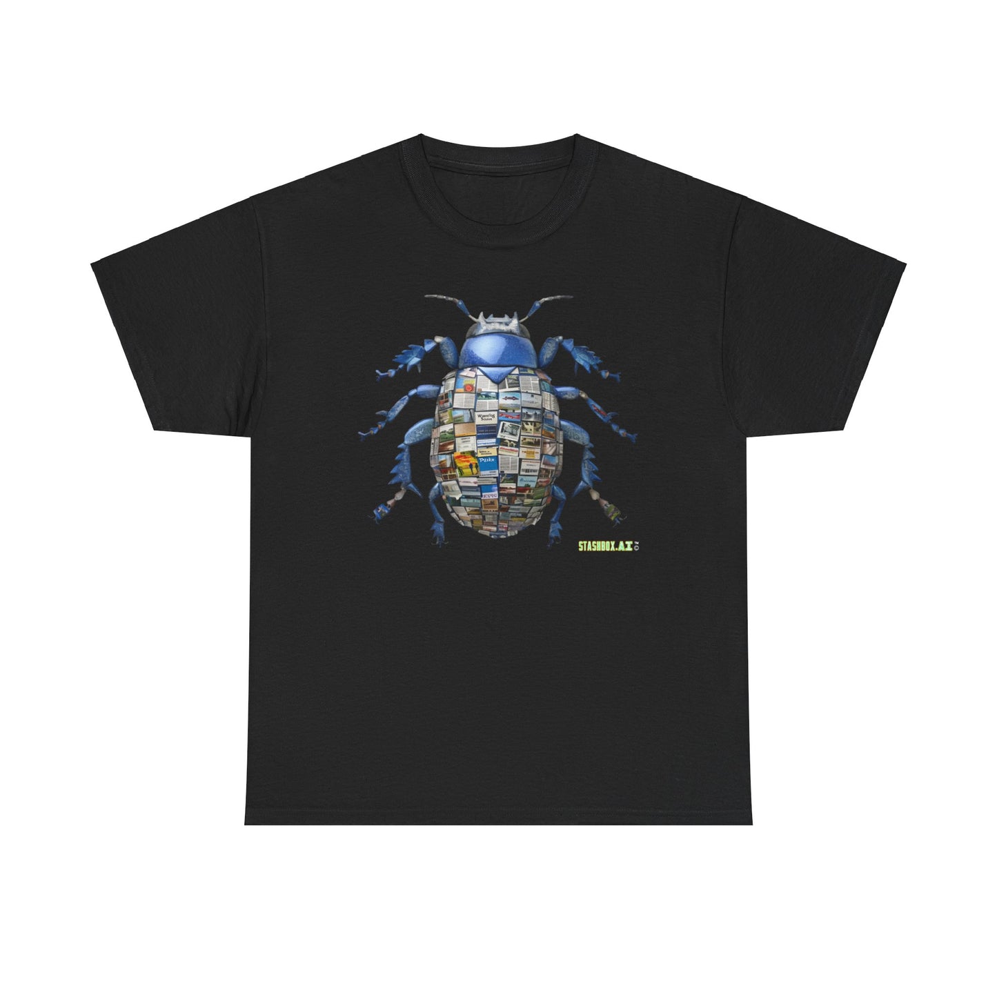 Heavy Cotton Tshirt Blue Beetle Tourism T-Shirt 001